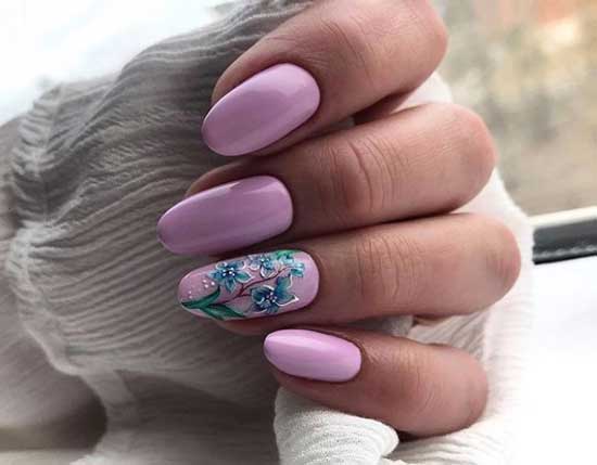 Beautiful manicure in pink tones