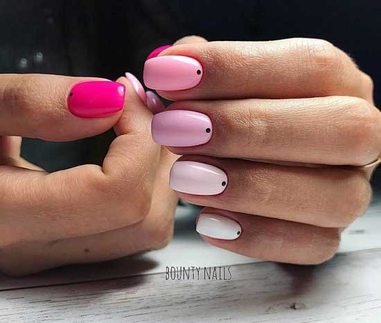 Pale pink manicure in the style of minimalism