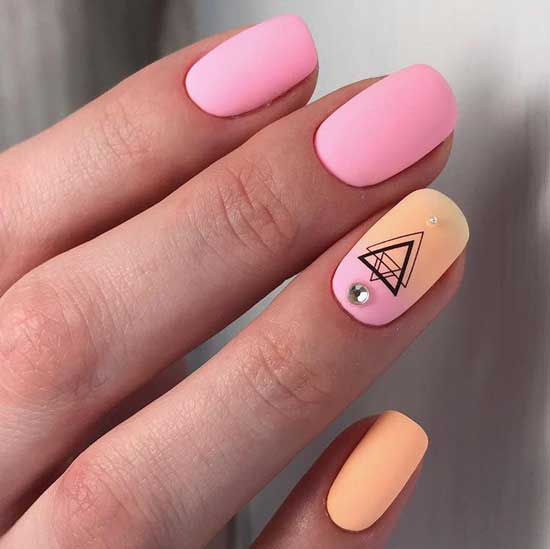 Pink elegant manicure