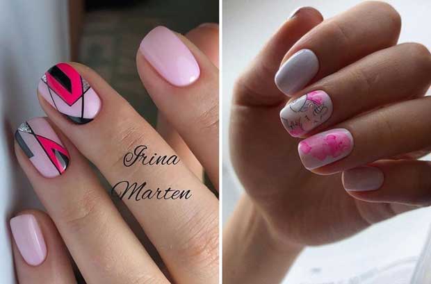 Photo of fashionable pink manicure 2019-2020