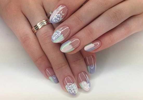 Manicure design gentle strokes