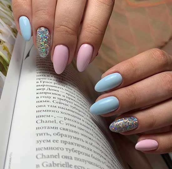 Delicate multicolored manicure 2019