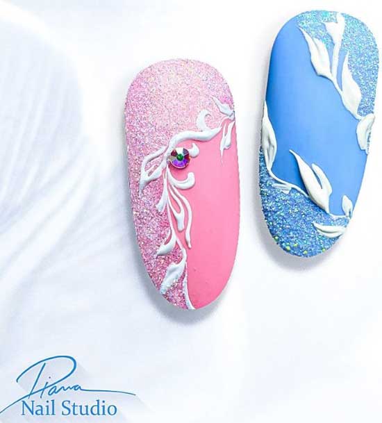 An example of delicate nail design