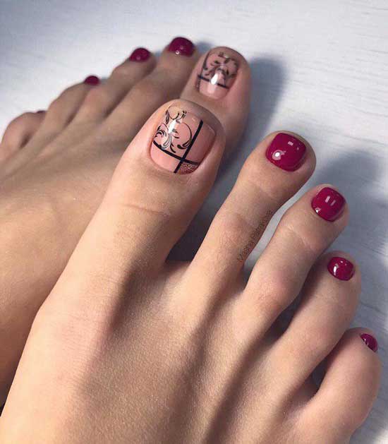 One finger pattern pedicure