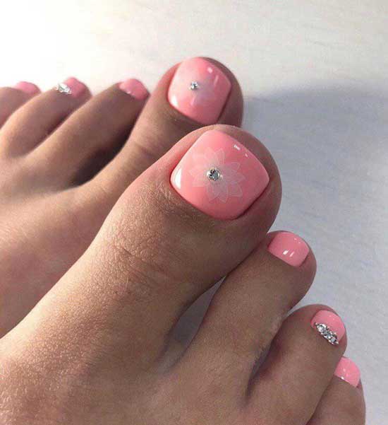 Pedicure with a picture photo