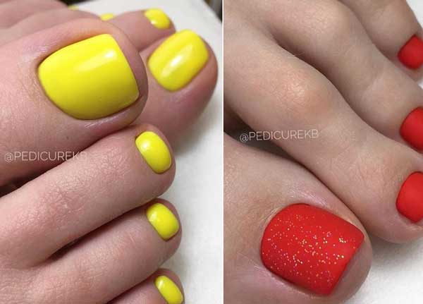 Bright attractive pedicure 2019-2020