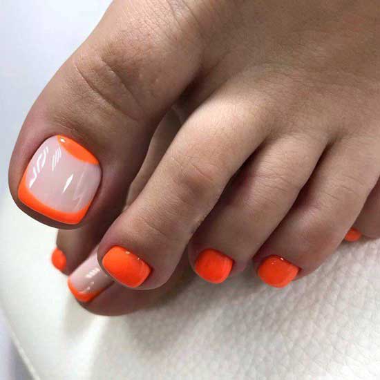 Bright jacket - fashionable pedicure 2019-2020