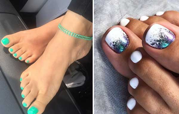 Ideas and photos of pedicure in bright colors, styles and decor