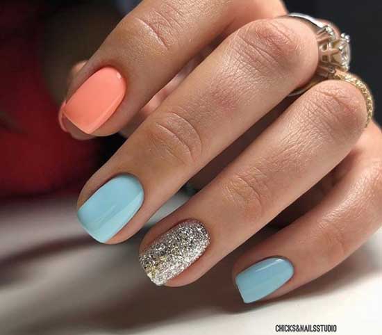 Paillettes corail pastel