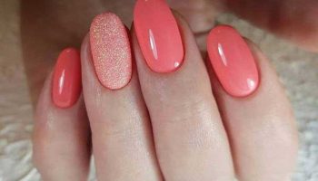 Coral manicure photo 2019