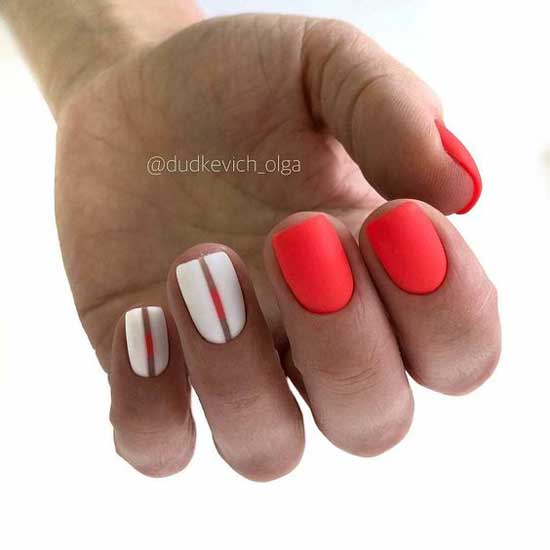 Coral manicure and graphics