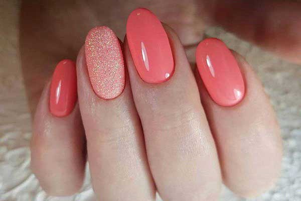 Coral manicure photo 2019