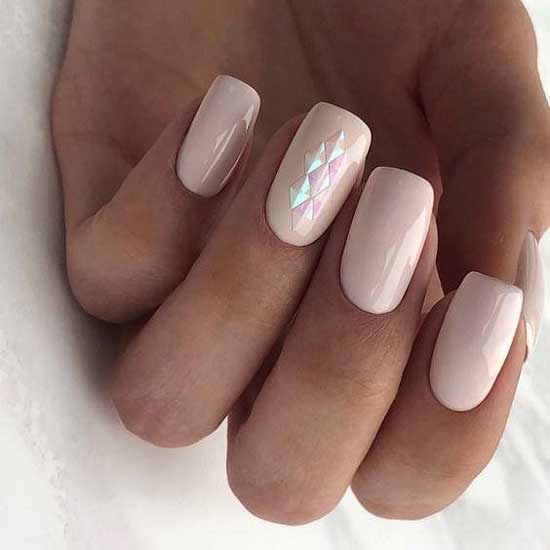 Pink manicure broken glass