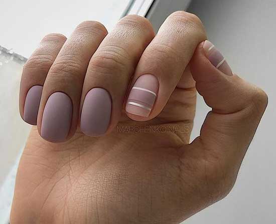 Matte manicure for a business woman