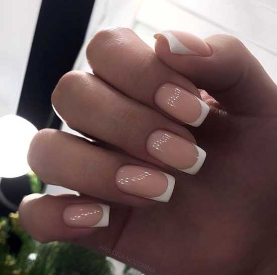 White French for square nails