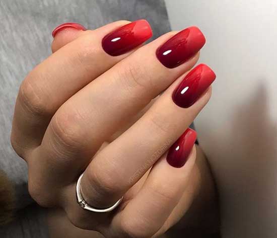 Red business manicure