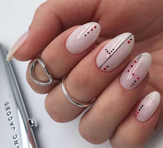 Dots manicure - business style