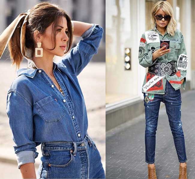 Fashionable denim shirts