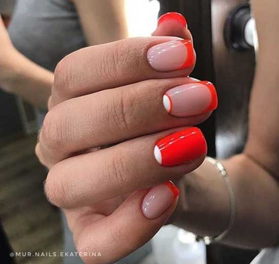 Negative space style manicure