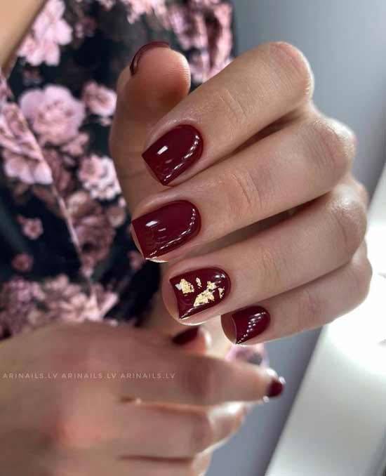 Burgundy with gold