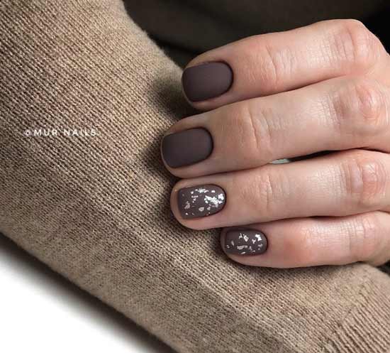 Brown manicure for autumn