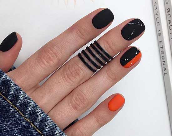 Two-tone manicure autumn