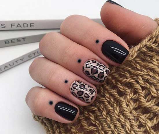 Leopard print manicure