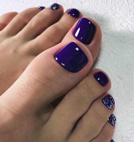 Purple pedicure