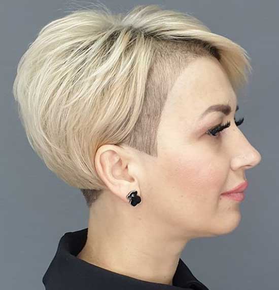 Creative haircut with interesting bangs