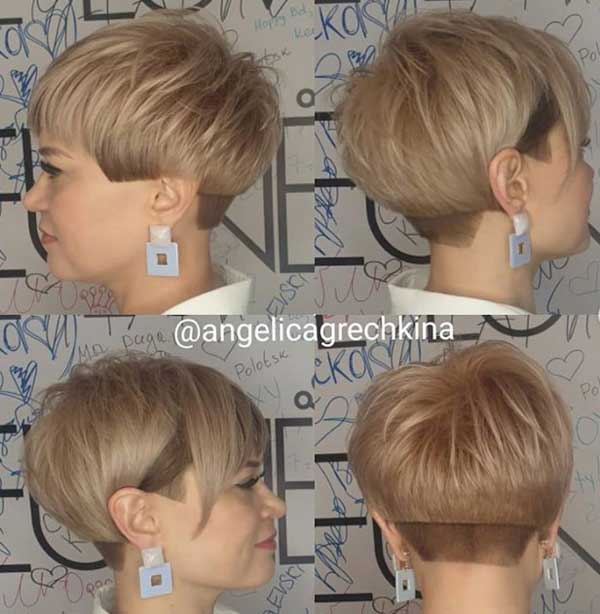 Haircuts with oblique bangs