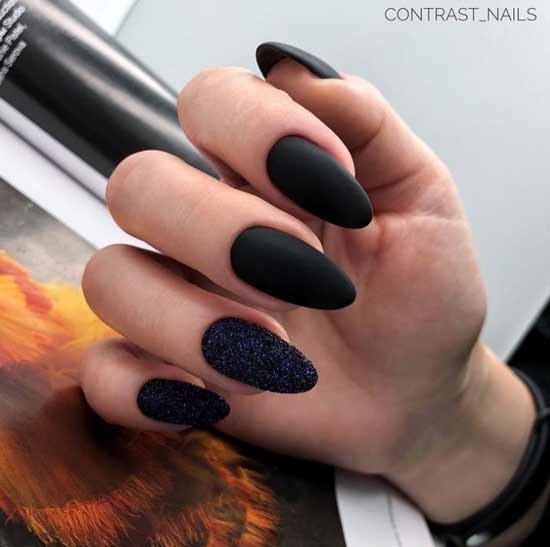 Chic black manicure