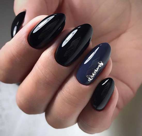 Manicure two dark colors