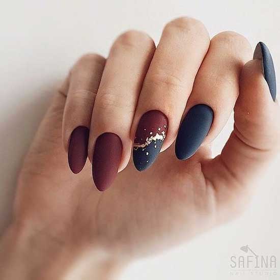 Dark matte manicure