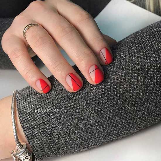 Elegant red manicure