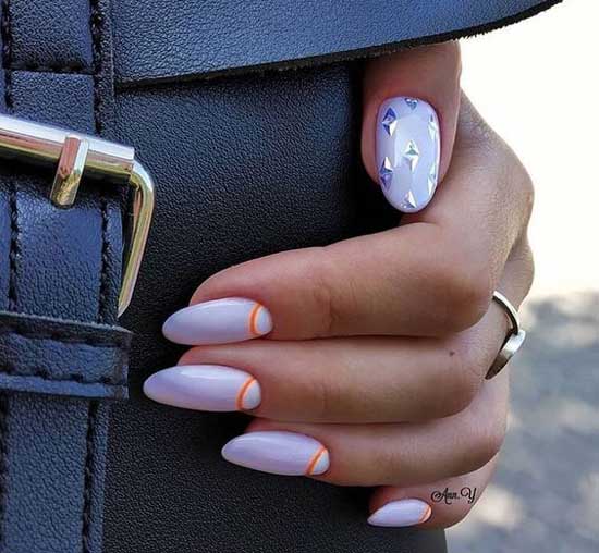 Elegant manicure in pastel colors