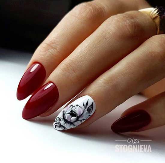 Elegant burgundy manicure