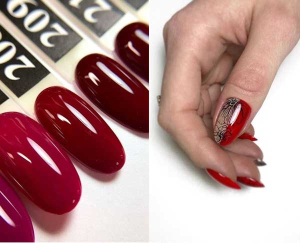 Examples of colors for an elegant manicure