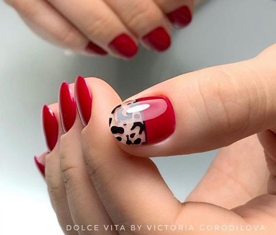 Red and leopard print