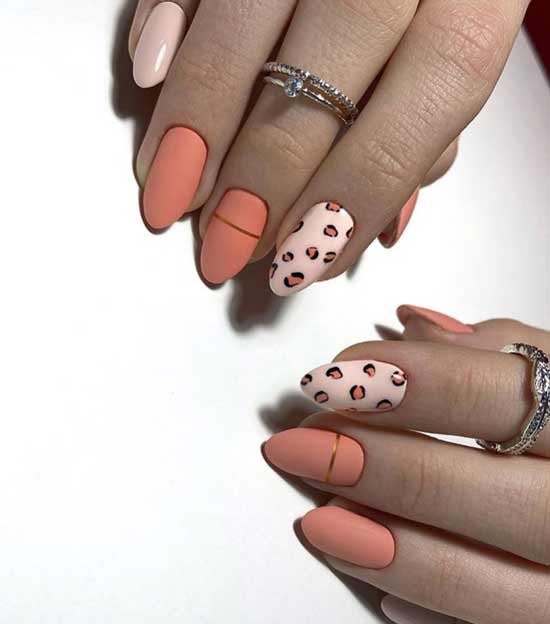 Nail art léopard