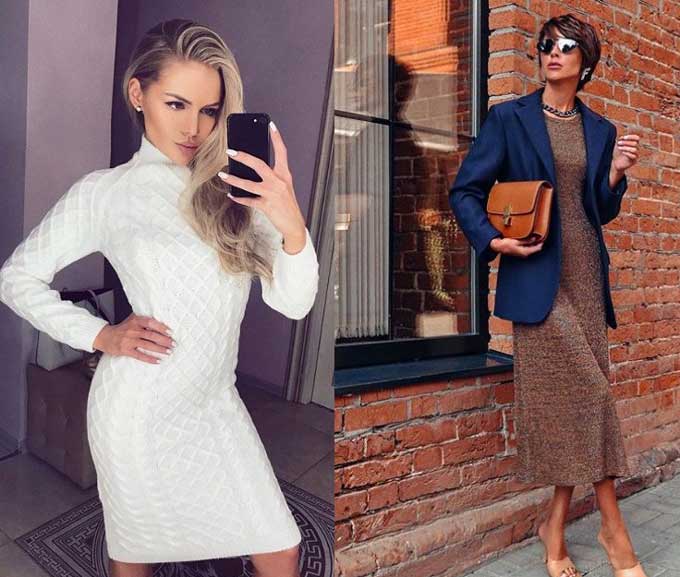 Fashionable knitted dresses 2019-2020