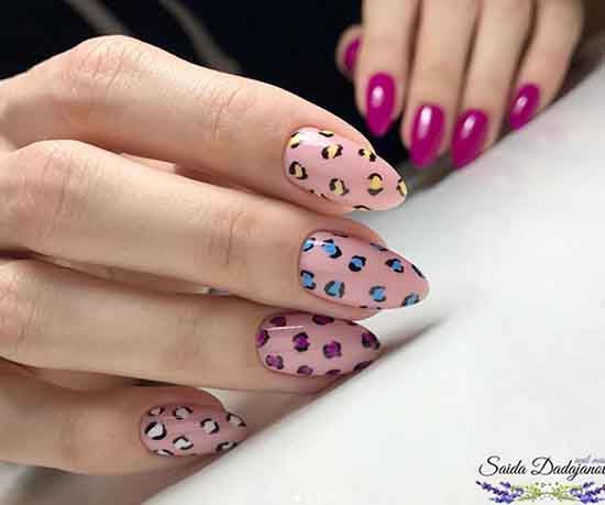 Leopard manicure: design in the photo in different techniques, shades