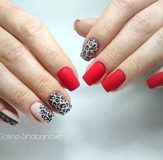 Leopard manicure: design in the photo in different techniques, shades