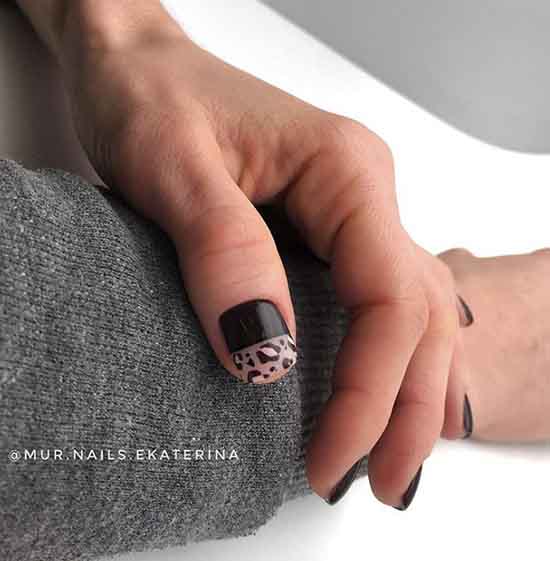 Leopard manicure: design in the photo in different techniques, shades