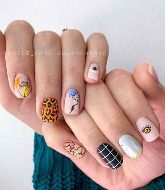 Leopard manicure: design in the photo in different techniques, shades