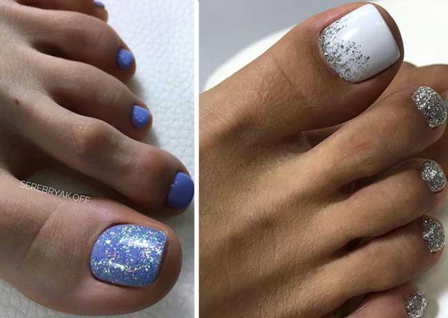 Glitter Pedicure Ideas