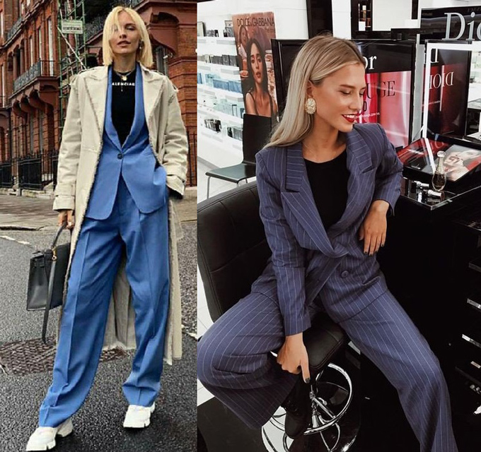 Fashionable pantsuits trends fall = winter 2019-2020