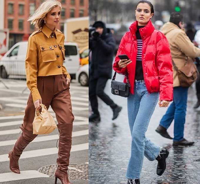 Trousers tucked into boots - fashion trends