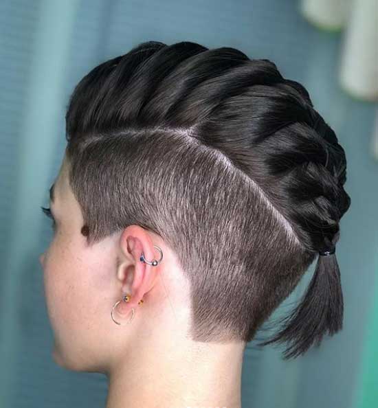 Photo selection of haircuts with shaved temples