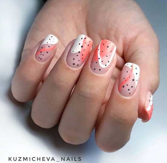 Nail art abstrait jeunesse