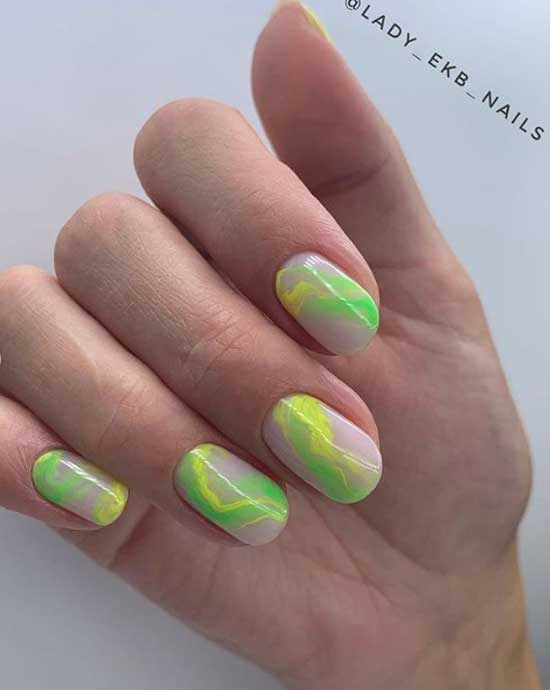 Neon abstraction on nails